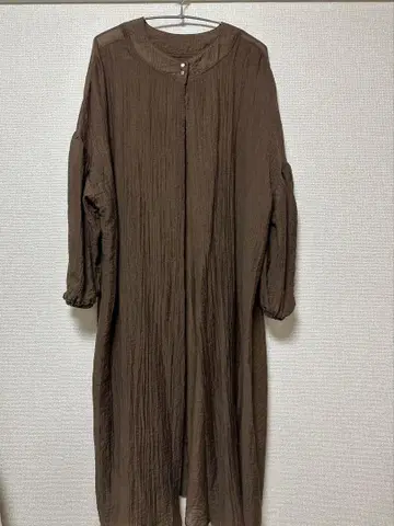 CFT.front slit gilet sheer OP/moca