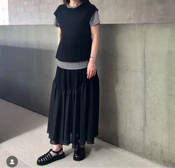 cccmalie 더블 컷소 네이비 블라우스
