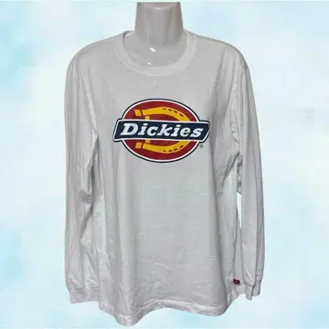 DICKIES 디키즈 티셔츠 화이트 남성용 롱티 로고 프린트