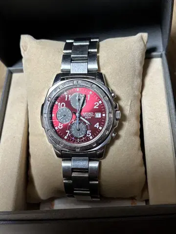 세이코 SEIKO 크로노그래프 7T92-0CA0 레드
