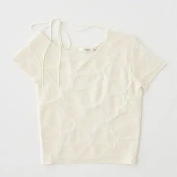 [미사용 새상품] moussy NECK STRAP 자카드 TEE
