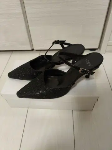 aimer 글리터 샌들 블랙 L 사이즈 24cm