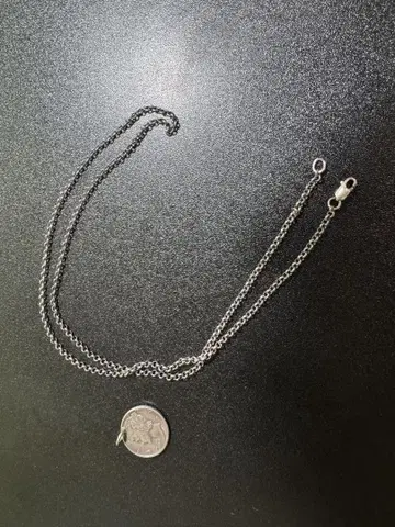 실버 925 체인 목걸이 남성용 50cm 각인 있음