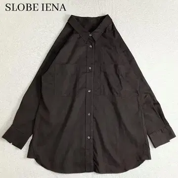 SLOBE IENA 린넨 셔츠 긴팔 오버 사이즈 린넨 브라운