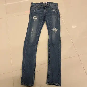 GYDA 데미지 가공 슬림핏 데님