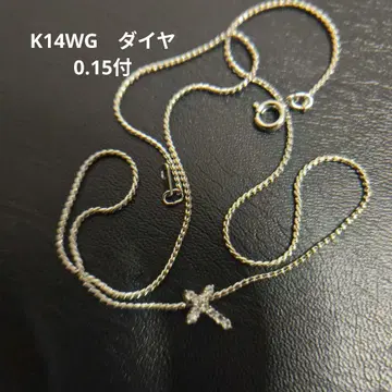 유품 정리 K14WG 목걸이 다이아 0.15캐럿