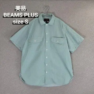 새상품급 BEAMS PLUS stripe work S/S shirts