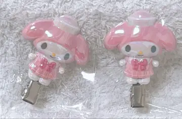 산리오 세일러 카라 디자인 시리즈 앞머리 클립 마이멜로디 2개