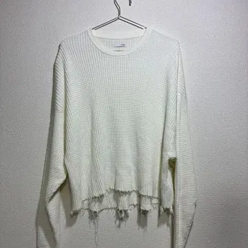 GYDA 데미지 와플 돌먼 니트 TOPS