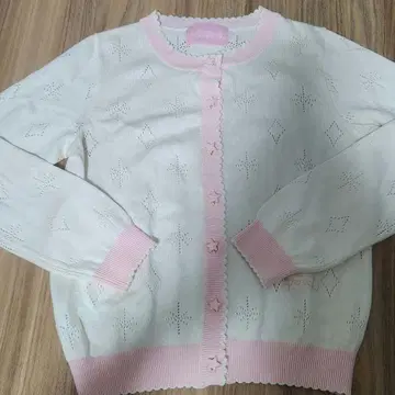 나일 퍼치 별 모양 버튼 니트 가디건