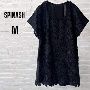 SPINASH 반팔 튜닉 꽃무늬 레이스 자수 비침 있음 고급