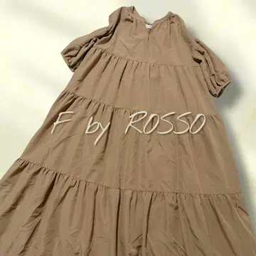 떨이 F by ROSSO 이지케어 티어드 볼륨 원피스