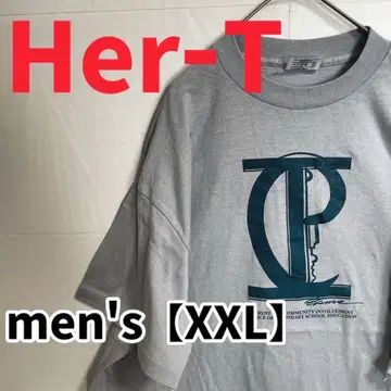 Y337 [ Her-T ] 빅 로고 반팔 티셔츠 [ XXL ] 그레이