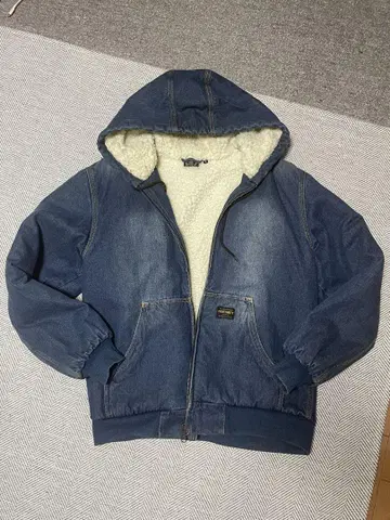 FOURTHIRTY 후드 부착 데님 보아 자켓