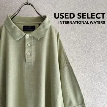 구제 의류 'INTERNATIONAL WATERS' Plaid Polo