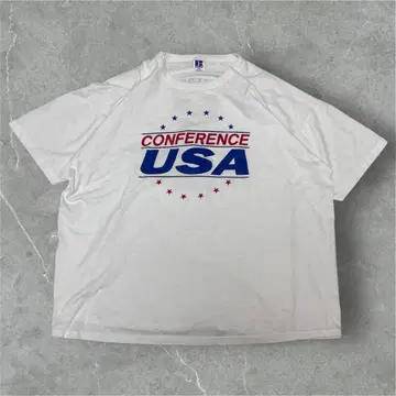 90s USA 제작 RUSSEL 러셀 티셔츠 XXL 양면 프린트