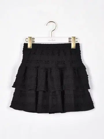 evelyn 에블린 레이스 티어드 SK 스커트 블랙 검정