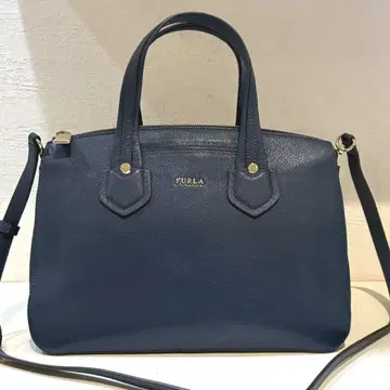 [새상품급] FURLA 자다 가죽 토트백 2way 네이비