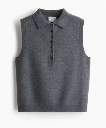 h&m 카라 부착 풀오버 베스트 완판템