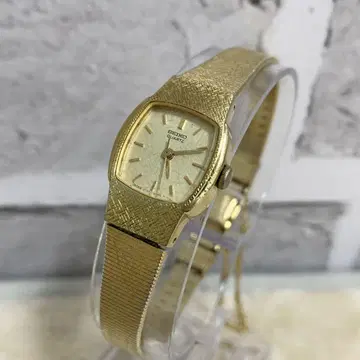 [새 상품 배터리] SEIKO 스퀘어 골드 드레스 여성용 손목시계