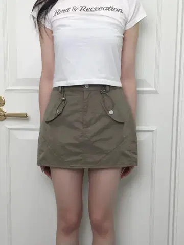 sumore 드로우 스트링 미니 스커트