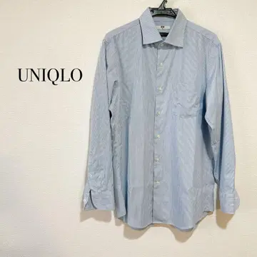 UNIQLO 블루 스트라이프 긴팔 셔츠