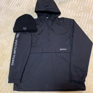 SMITH ANORAK 윈드 브레이커 S 사이즈 니트 모자 세트