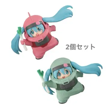 GUNDAM x MIKU 건담 하츠네 미쿠 가챠 자쿠 샤아 세트