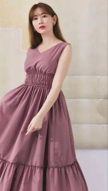 Herlipto Riviera Double Bow Dress M rose