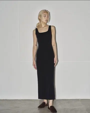 todayful Squareneck Knit Dress 네이비 36