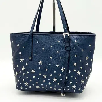 [새상품급] JIMMYCHOO SASHA 스터드 토트백 가죽 네이비 컬러
