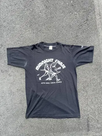70년대~80년대 sportswear usa 프린트 t 블랙