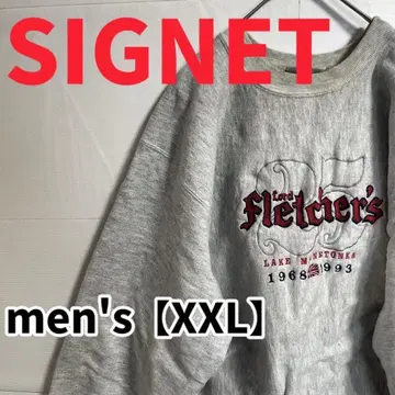 Y322 [SIGNET] 넘버 로고 긴팔 트레이너 [XXL] 그레이