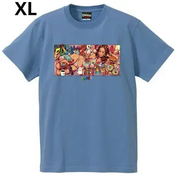 로킨제리빈 FLAVORS flavors 티셔츠 XL 파랑