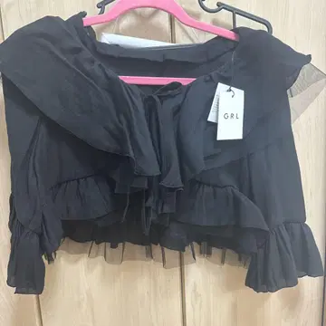 GRL 프릴 리본 블라우스 블랙 F