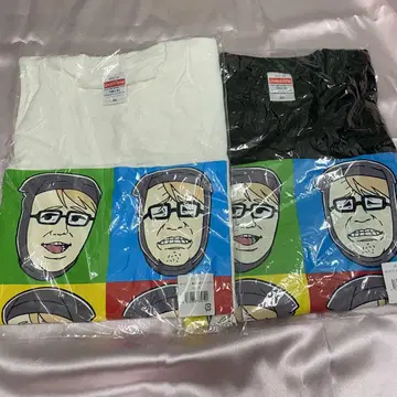 갓치맨 희로애락 T셔츠 화이트 블랙 세트
