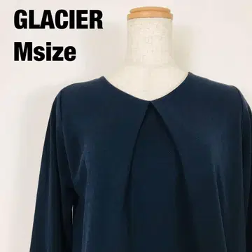 GLACIER 그라시아 심플 긴팔 블라우스 네이비 H5