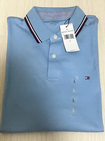 Tommy Hilfiger 라이트 블루 피케 셔츠 L/G