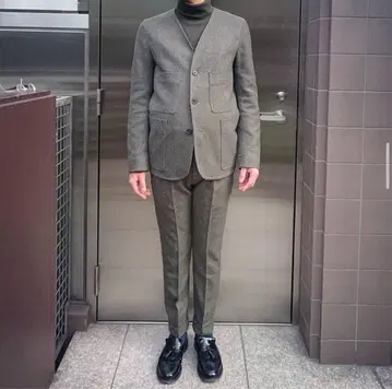 [ 초레어 최저가 ] bluesdress 노카라 셋업 그레이