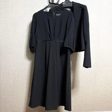 새상품급 히로미치 나카노 블랙 포멀 원피스 셋업