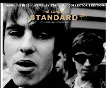 Oasis Live 25 Wembley London 신문 Oasis