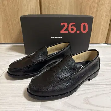 [ 완전 미사용 ] KENFORD 페이즐리 무늬 로퍼 26.0cm