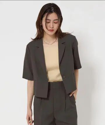 Soft 린넨 라이크 숏 슬리브 자켓 머신 워셔블 흡수속건