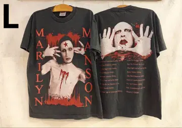 L Marilyn Manson 티셔츠 다크 그레이