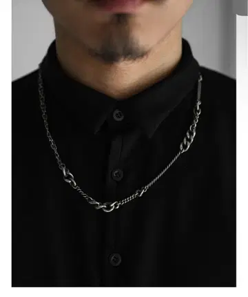3way Silver Mix 체인 Necklace PRY 슈우토