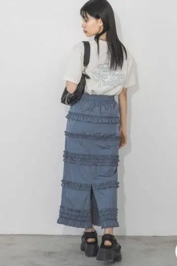 PAGEBOY 스커트 프릴 내로우 스커트