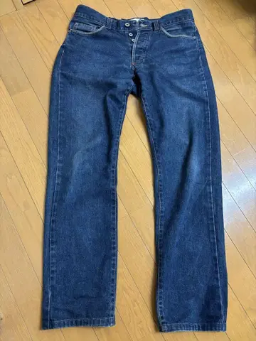 다크 블루 스트레이트 데님 청바지