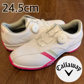 Callaway 여성용 골프화 (다이얼) 24.5cm 화이트 x 핑크