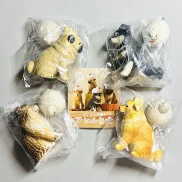 총 4종 컴플리트 세트 아카네의 나무 조각 오리와 개 가챠