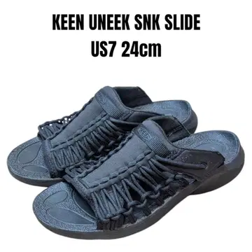 새상품급 KEEN 킨 유니크 스니크 슬라이드 24cm 블랙